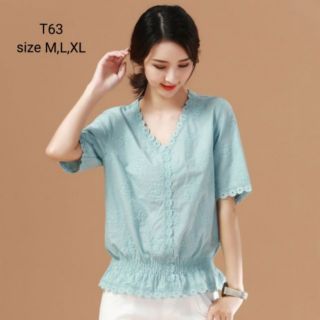 Các mẫu áo cộc tay nữ( sẵn mẫu hồng 54 size L)