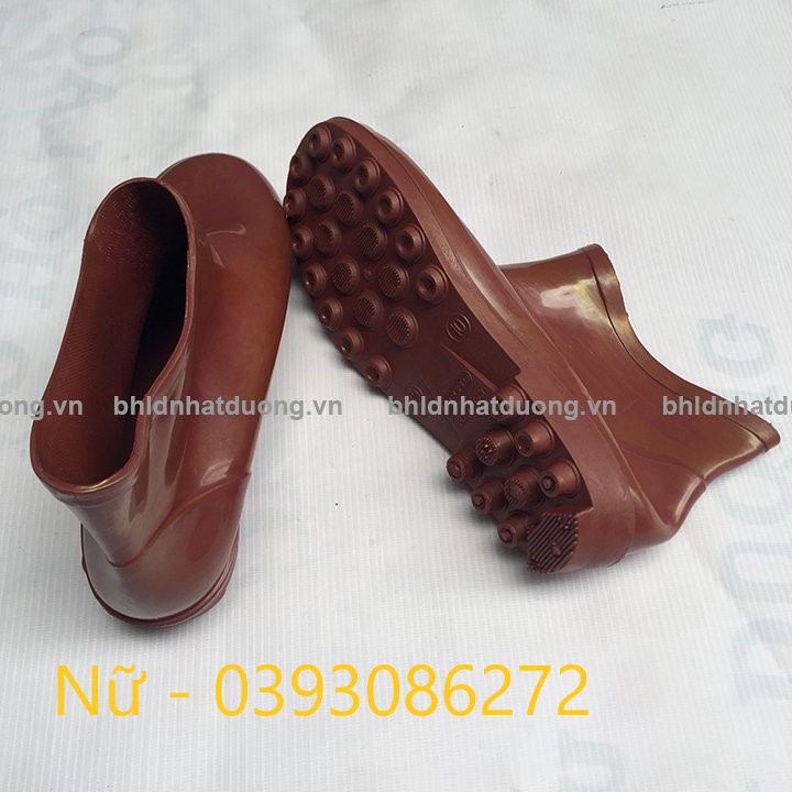 Ủng đi mưa ủng đi mưa người lớn thấp cổ TGP nhựa PVC chống thấm nước trơn trượt tối đa