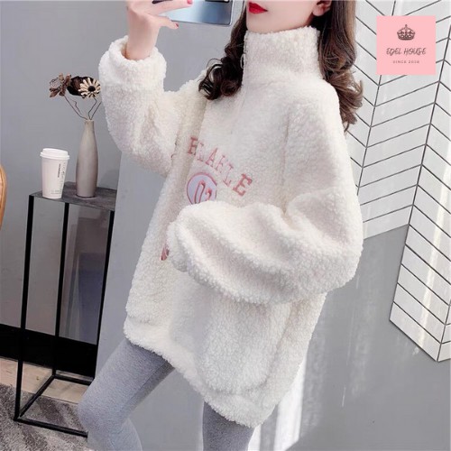 Áo Khoác Lông Trắng 03 Chất Lông Mềm Mịn Edel Có Ảnh Cận Chất Kèm Video E708