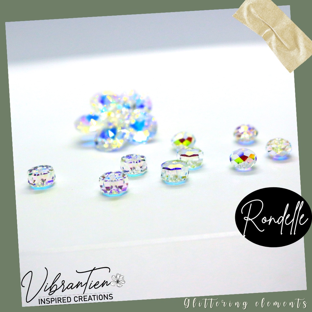 Combo 5/10/20/25 pha lê Áo bánh cam dẹt 6mm/8mm