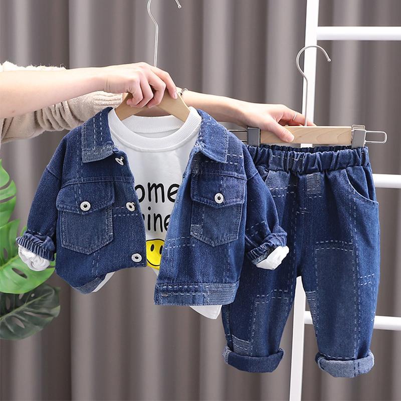 Áo Khoác Denim Thời Trang Xuân Thu Dành Cho Bé Trai 2022