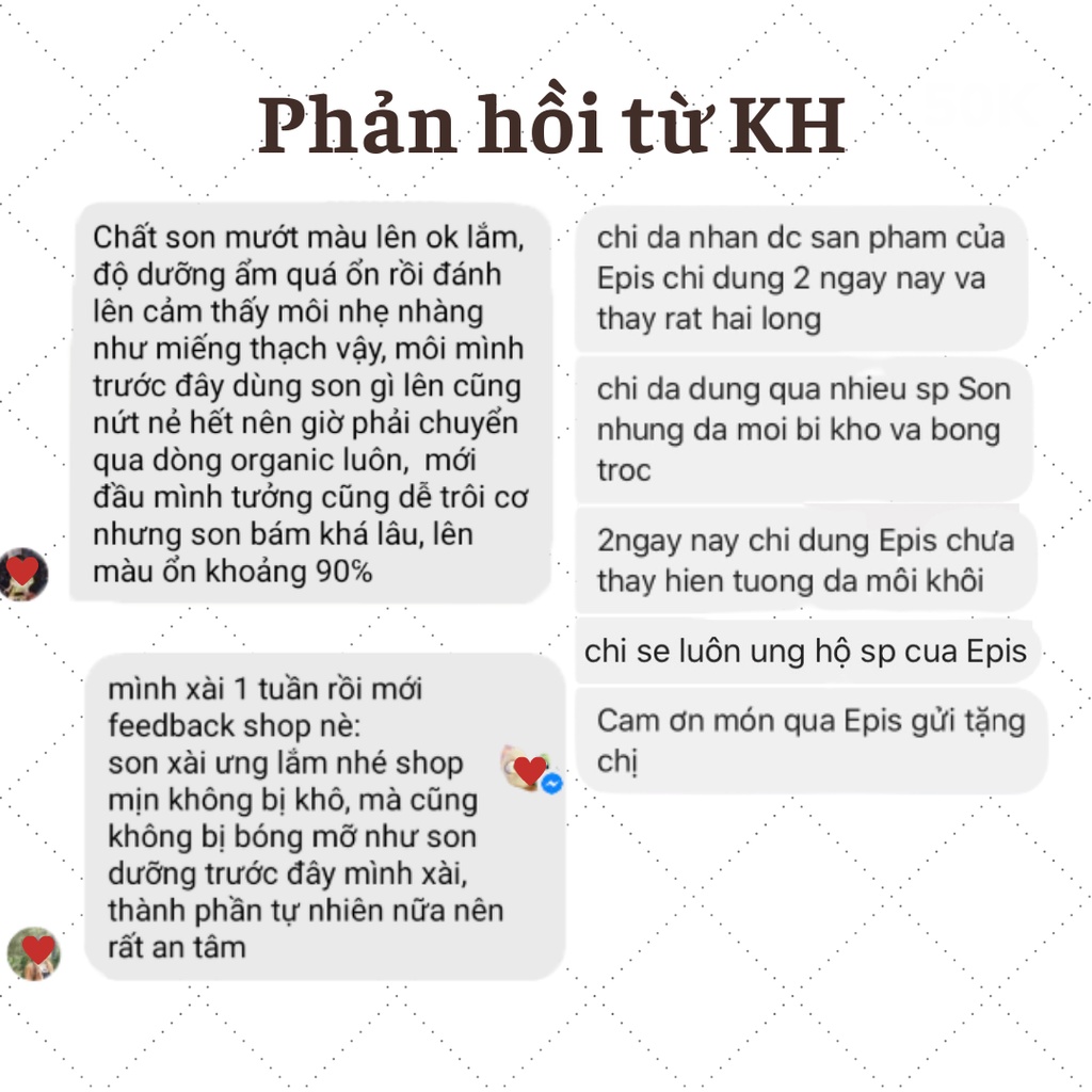 Son Dưỡng Đỏ Cam Mềm Môi, Chống Khô Nẻ, Lên Màu Tươi Tắn - Son Dưỡng Nghệ Epis Có Màu Tone Đỏ Cam E01