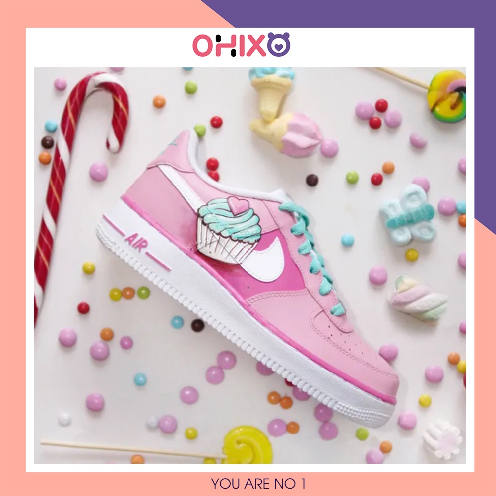 Giày Custom 𝐍𝐈𝐊𝐄 𝐀𝐈𝐑 𝐅𝐎𝐑𝐂𝐄 Thể Thao Nam Nữ Sneaker Hàn Quốc Chất Đẹp Đế Bằng OHIXO AFC04