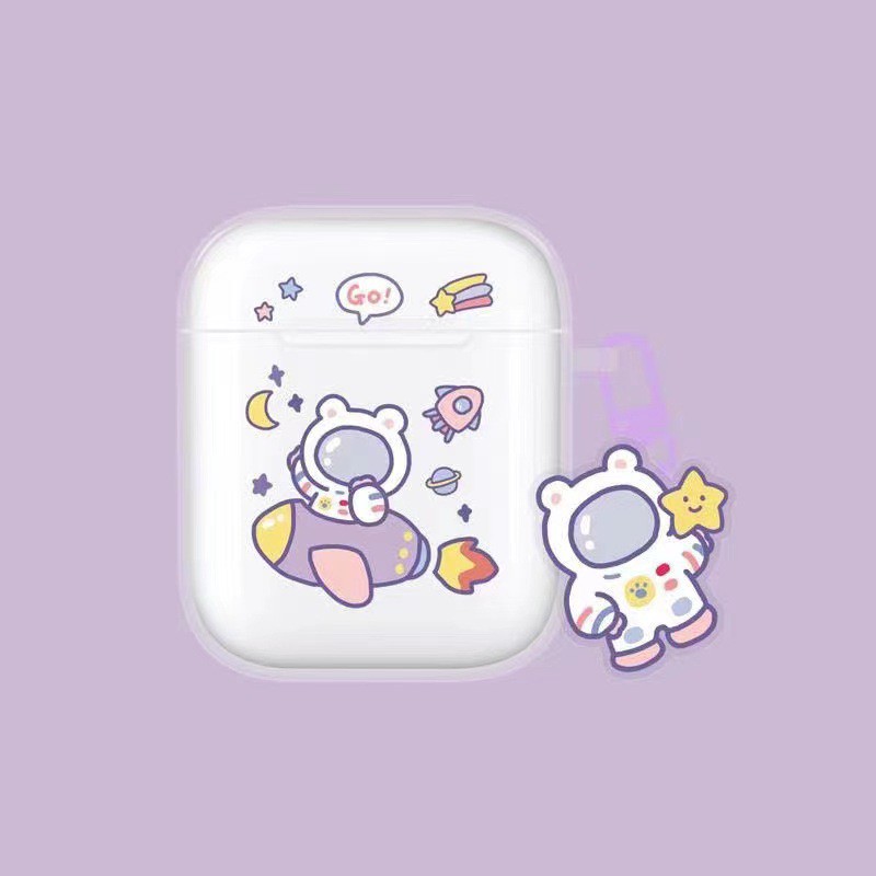 Case Airpods 2 Pro Nhựa Dẻo Trong Hình Cute, Ốp Airpod 2 pro