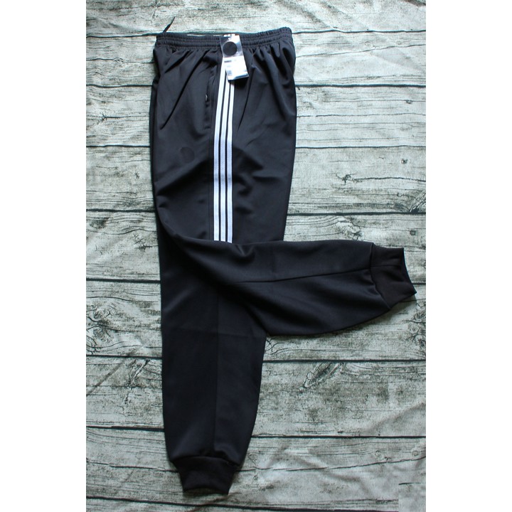 Quần nỉ thế thao 3 sọc nam màu xanh than