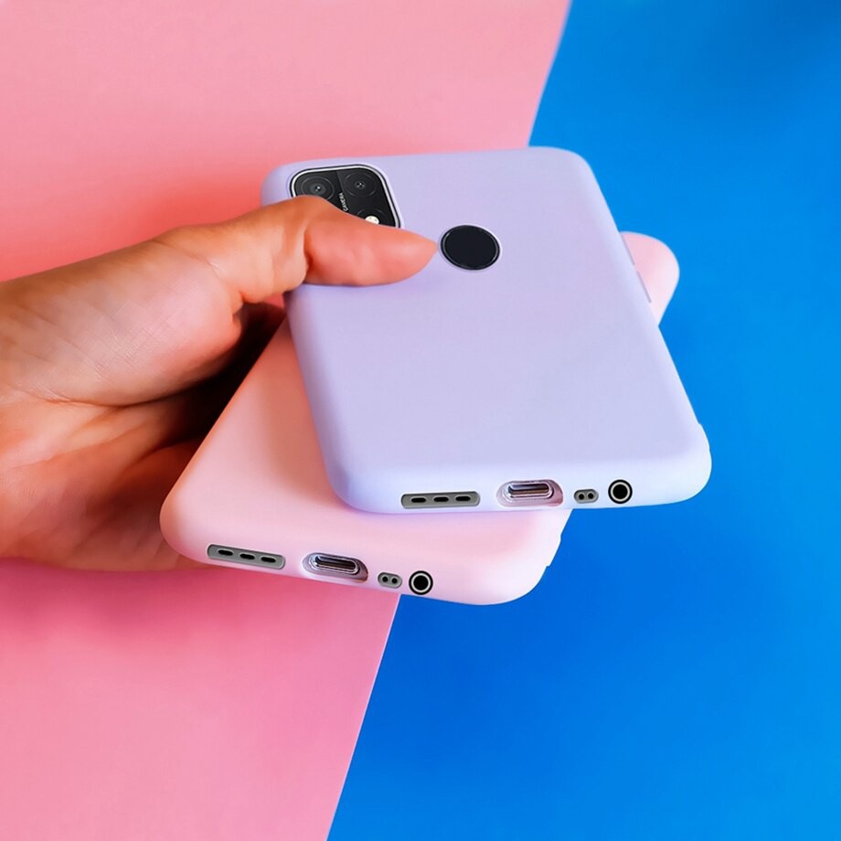 Ốp Điện Thoại Silicone Màu Trơn Kiểu Dáng Đơn Giản Cho Oppo A15 A 15 A 15s Cph2179 A15S 6.52 "