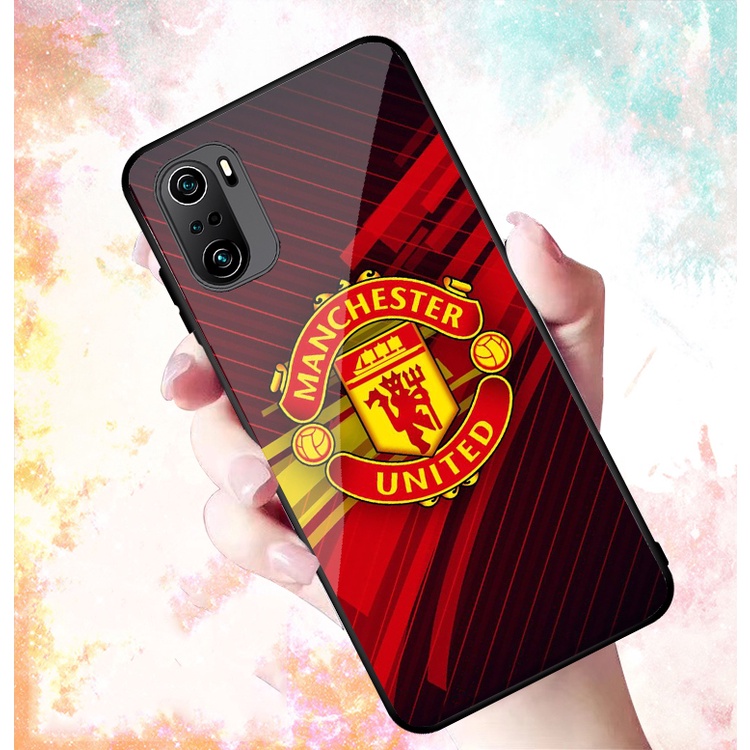 Ốp Lưng Xiaomi Poco F3 / Redmi K40 / K40 Pro, K40 Gaming mặt kính cường lực cao cấp In hình Câu Lạc Bộ Bóng Đá