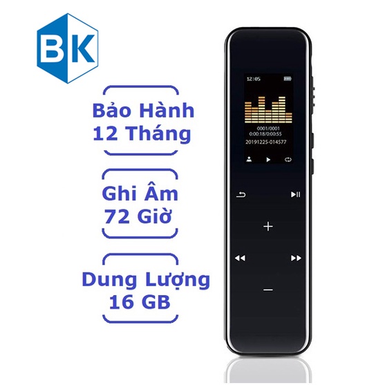 Máy ghi âm Chuyên nghiệp JVJ J115 16GB Chính hãng, chuyên dụng cho các nhà Báo, Phóng viên, học tập và giải trí tiện lợi
