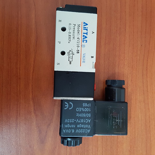 SALE Van điện từ khí nén solenoid aitac 4v210-08, van điện từ điều khiển xi lanh khí nén ben khí ben hơi