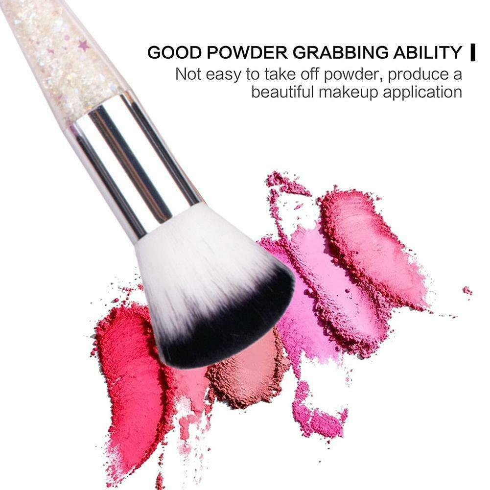 (Hàng Mới Về) Cọ Trang Điểm Tay Cầm Trong Suốt Thiết Kế Tay Cầm Họa Tiết Kim Cương Đẹp Mắt O1Z7