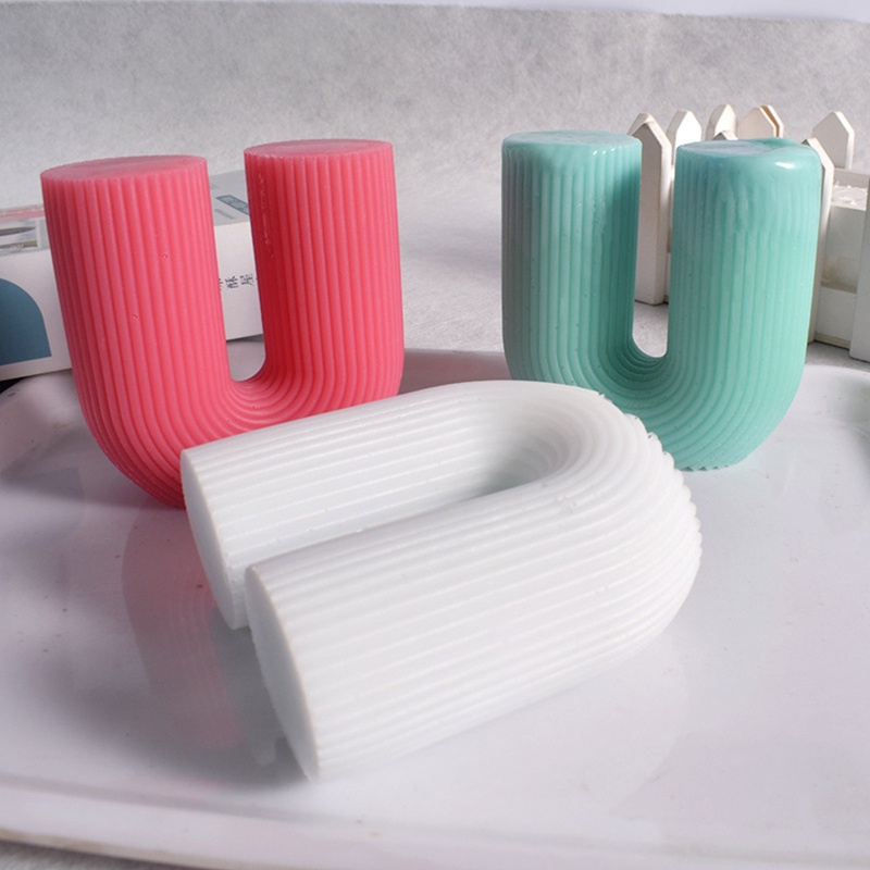 Khuôn Silicone Hình Chữ U Làm Xà Phòng Đất Sét DIY