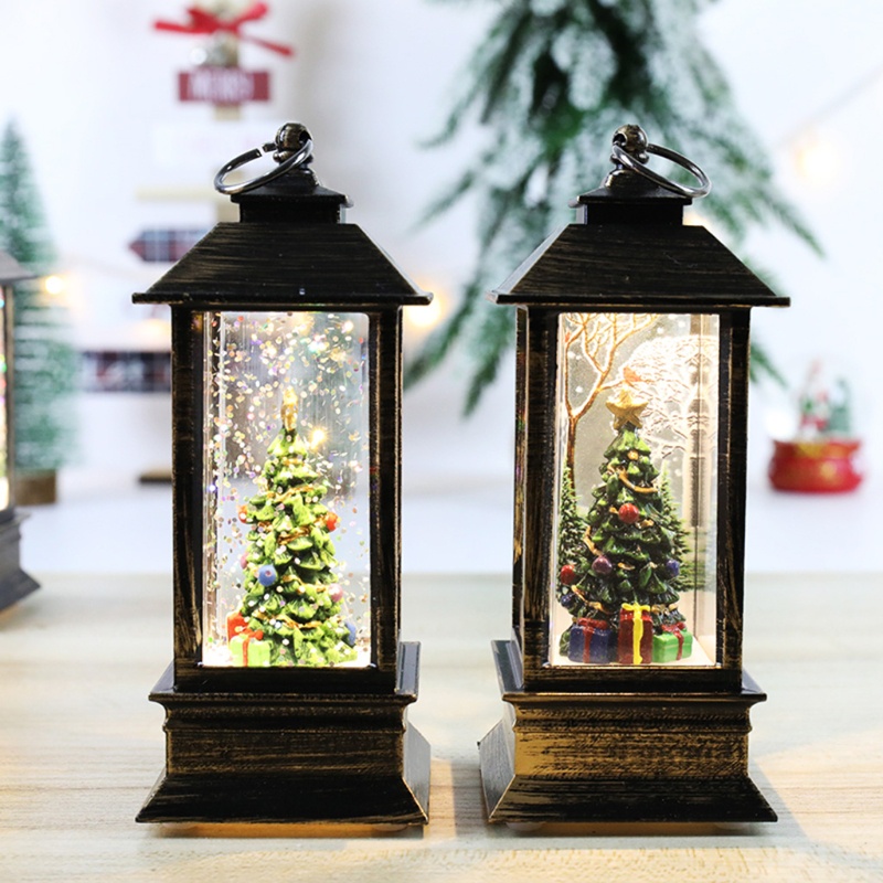 Đèn lồng hình ông già noel/người tuyết phong cách phương Tây độc đáo trang trí nhà cửa