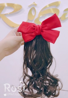 Kẹp tóc giả có nơ cho bé