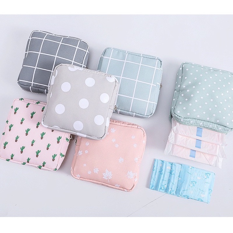 SẴN - Túi mini đựng mĩ phẩm/ băng vệ sinh