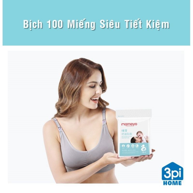 Bịch 100 Miếng Lót Thấm Sữa Dùng 1 lần MAMEYO Siêu Thấm