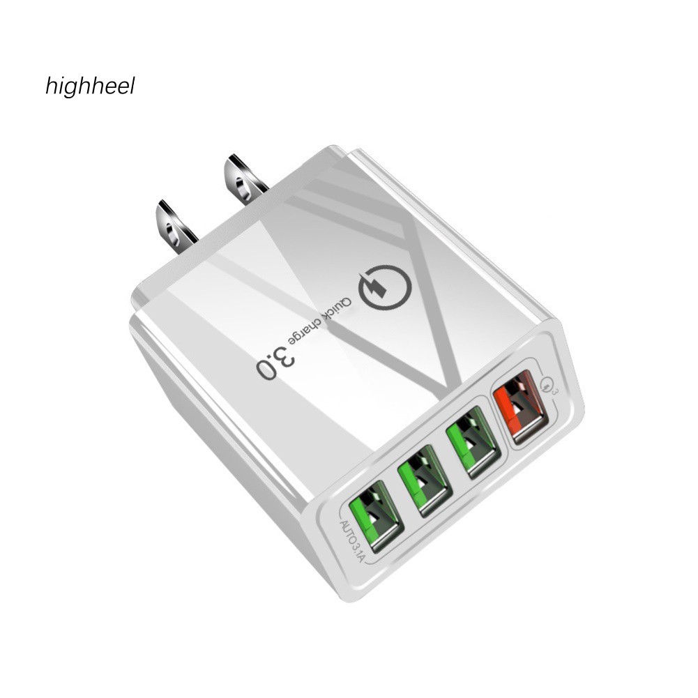 Củ Sạc Nhanh QC 3.0 4 Cổng USB Tiện Dụng Cho Điện Thoại / Máy Tính Bảng