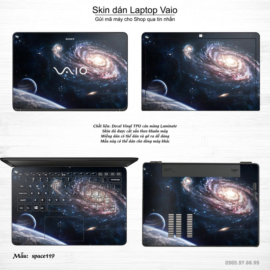 Skin dán Laptop Sony Vaio in hình không gian nhiều mẫu 20 (inbox mã máy cho Shop)