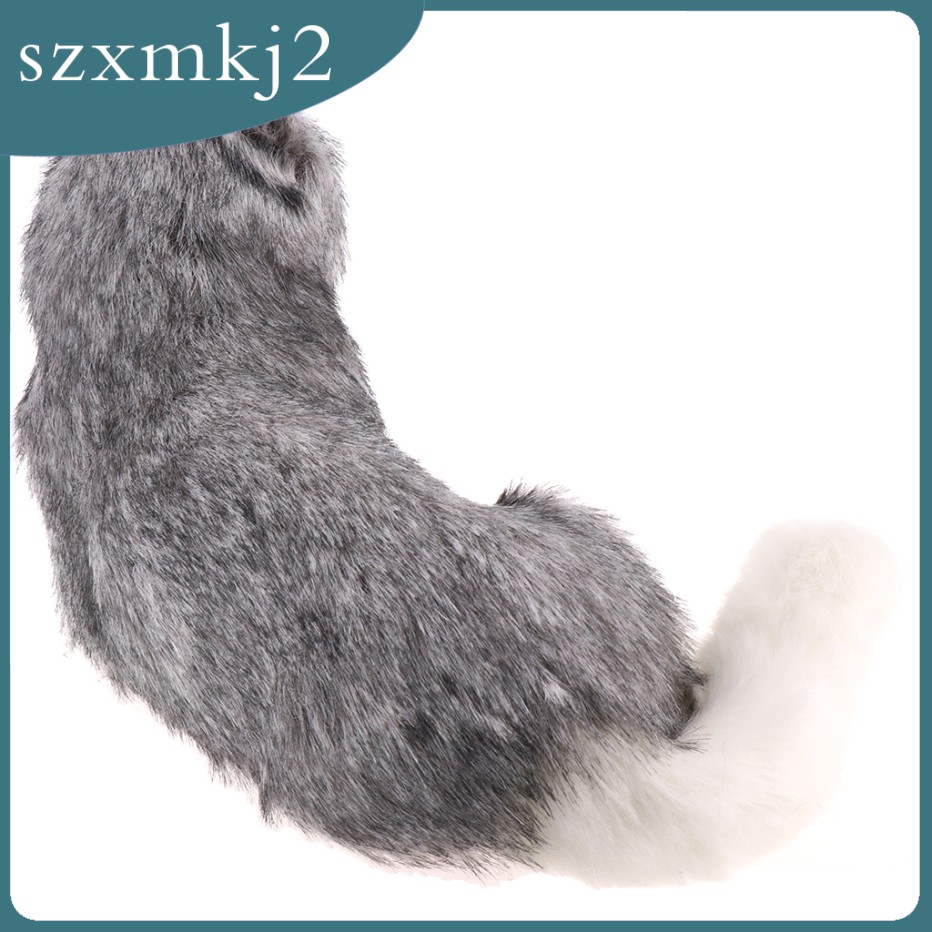 Mô Hình Chú Chó Husky Bằng Lông Nhân Tạo Dễ Thương Dùng Trang Trí Nhà Cửa 2