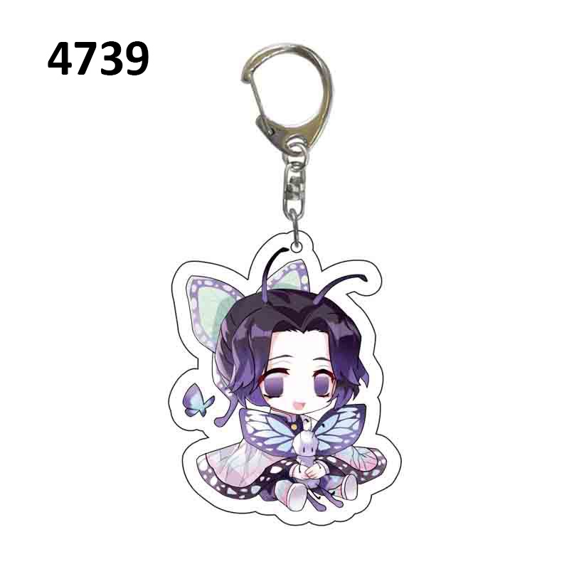 Demon slayer Móc Chìa Khóa Bằng acrylic Hình Tai Thỏ tanjirou nezuko zenitsu inosuke anime Nhật Bản