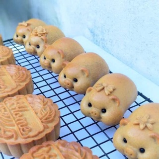 Khuôn heo silicone làm bánh trung thu và thạch rau câu