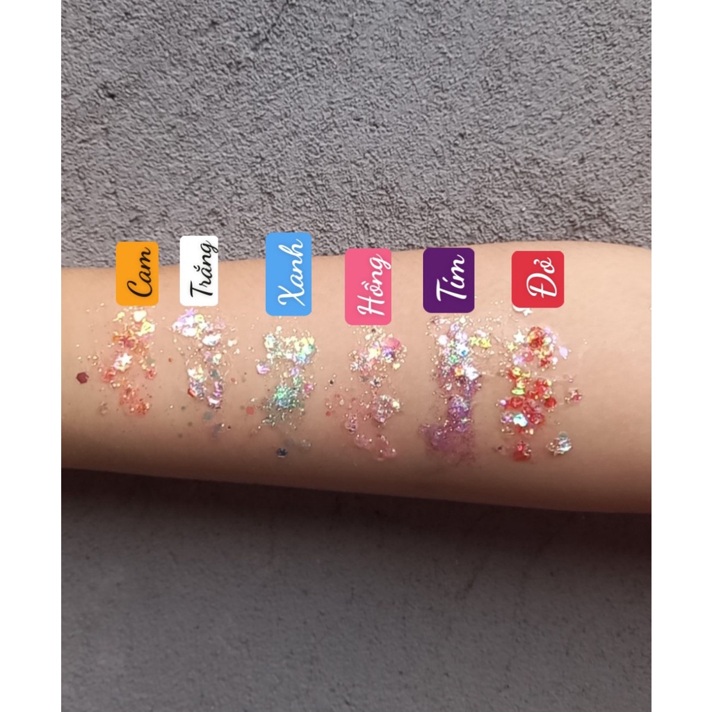 SET 6 NHŨ MẮT KIM TUYẾN KIRA KIRA ĐẸP LUNG LINH CÓ SẴN KEO NHIỀU MÀU SIÊU XINH