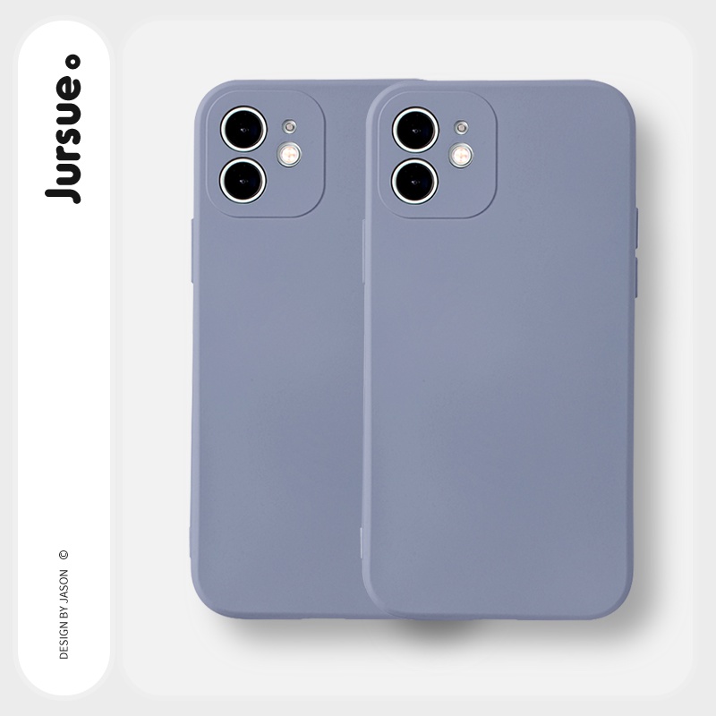 Ốp lưng JURSUE mềm chống bẩn chống sốc viền vuông Cho iPhone 14 13 12 11 Pro Max SE 2020 X XR XS 8 7 ip 6S 6 Plus YCS16
