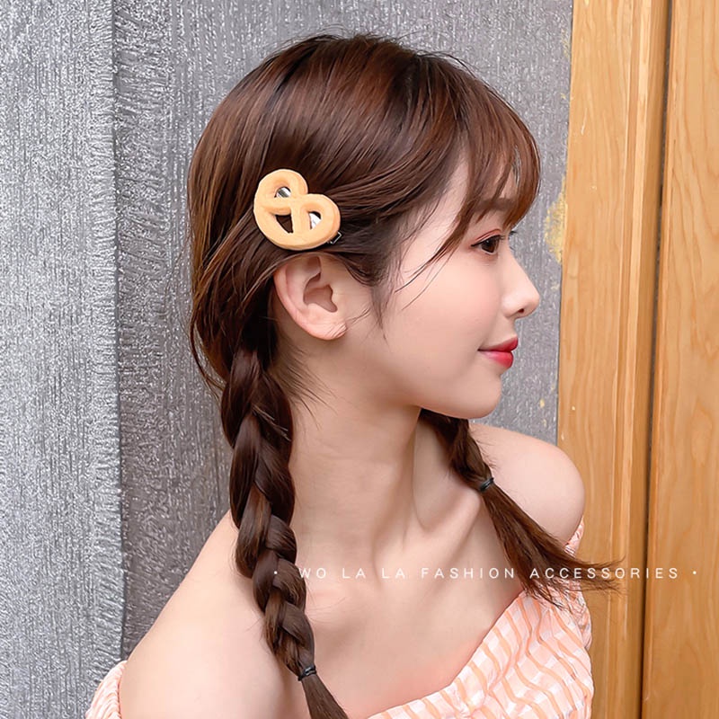Kẹp tóc thiết kế hình bánh quy đáng yêu cho nữ