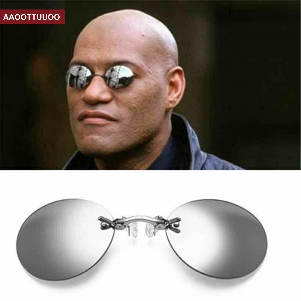 Kính Mát Không Gọng Kẹp Mũi Tròn 4 Màu Lựa Chọn