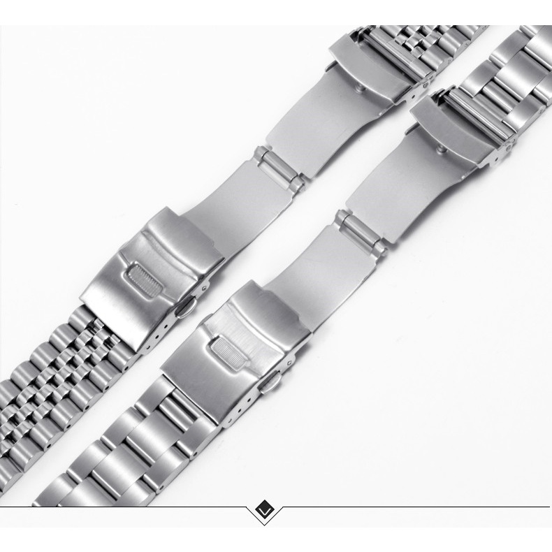 Dây Đồng Hồ Bằng Thép Không Gỉ Đầu Cong 316L Dành Cho Seiko 18 19 20 21 22 23 24mm