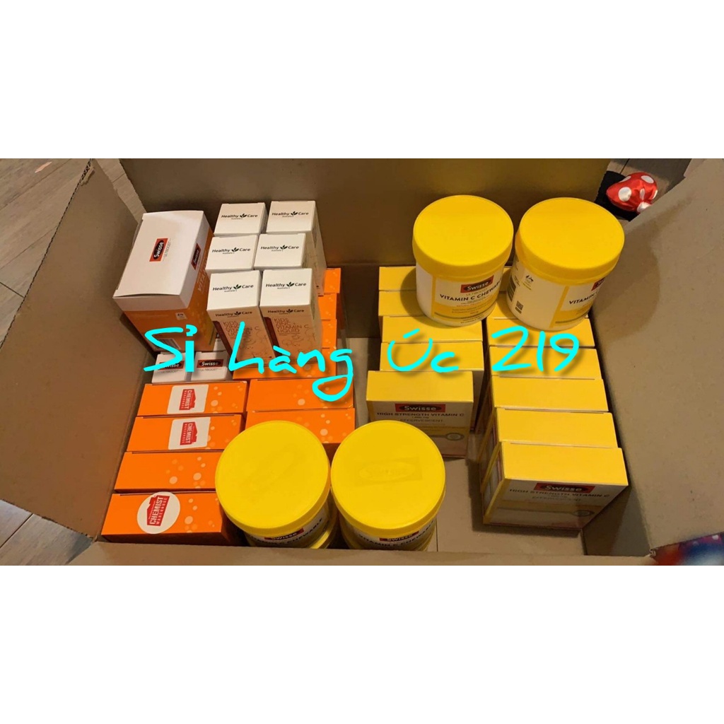 Viên sủi Swisse High Strength Vitamin C 1000mg ống 20 viên