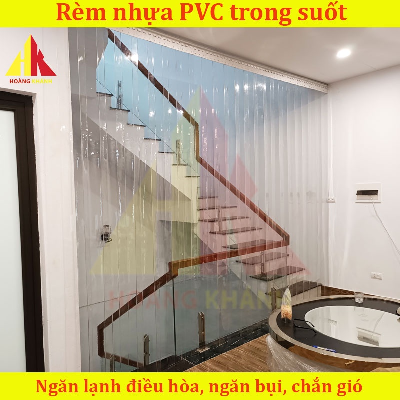 Rèm nhựa PVC ngăn lạnh điều hòa HOANGKHANH  Rèm ngăn lạnh giá rẻ - Màn nhựa PVC trong suốt
