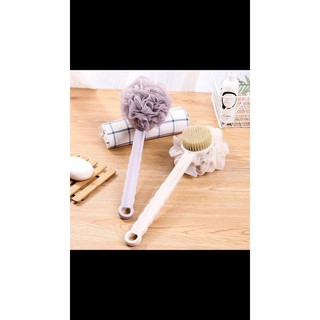 Cọ lưng kèm bông tắm 2 đầu