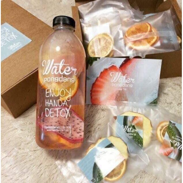 BÌNH NƯỚC DETOX Water PongDang 1L + TÚI ĐỰNG - Bình nước detox 1000ml, bình nước thể thao, bình nước nhựa trong suốt