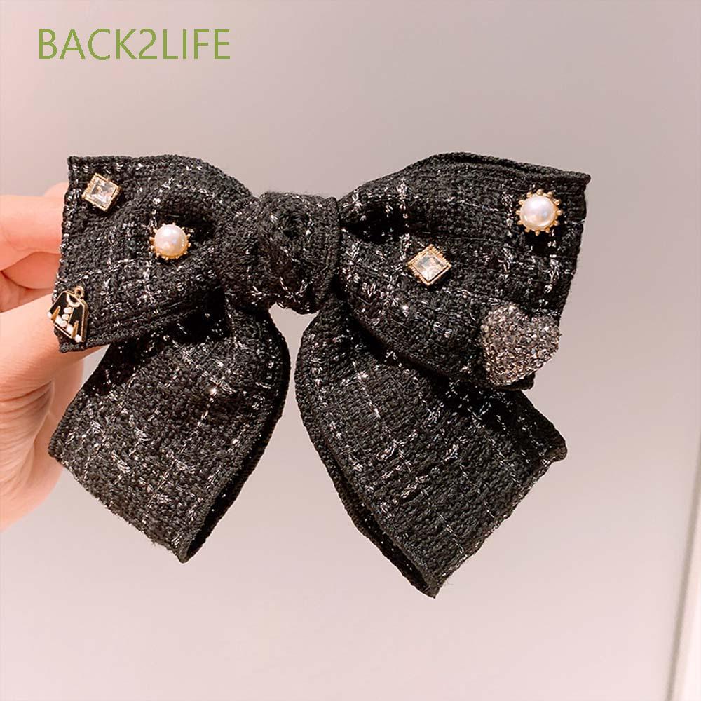 Kẹp Tóc Hình Nơ Đính Đá Đơn Giản Phong Cách Hàn Quốc 2d Cho Nữ