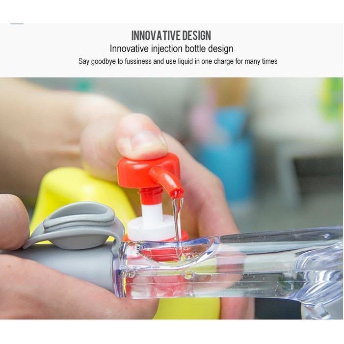 Chổi Cọ Rửa 4in1 Xịt Chà Vết Bẩn Nhà Bếp Nhà Tắm Bàn Chải Nhựa Chà Sàn Nồi Thau Có Ngăn Đựng Xà Bông Nước Rửa Chén Mới