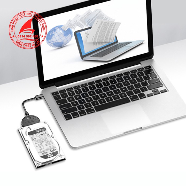 Cáp chuyển đổi USB-C sang HDD SSD SATA 2.5 Kết nối ổ cứng HDD, SSD 2.5 inch SATA Laptop làm cắm ngoài qua USB Type-C