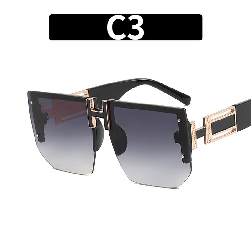 Kính Mát Gọng Vuông Không Viền Phong Cách Retro Thời Trang Cho Nam Nữ