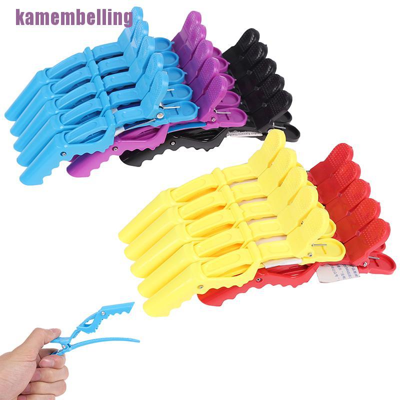 Set 5 Kẹp Tóc Màu Nhám Chuyên Dụng Cho Salon Làm Tóc