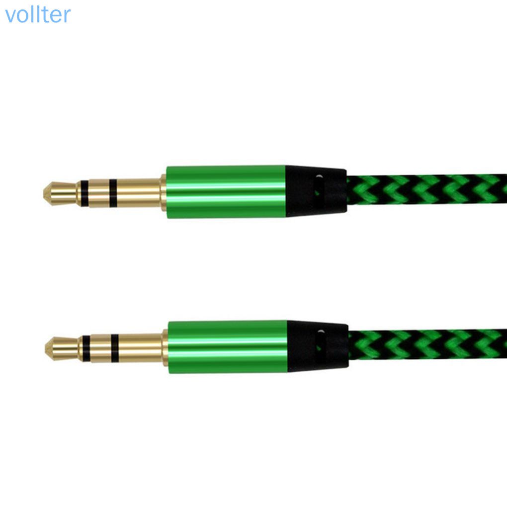 Cáp bện âm thanh thay thế 1m aux 3.5mm aux tiện dụng cho dàn nghe nhạc MP3 xe hơi