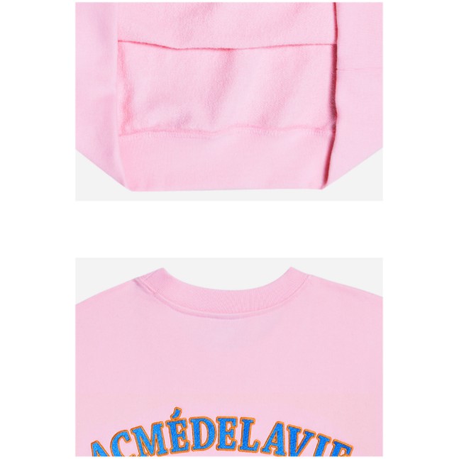 Áo Thun Dài Tay ADLV TOW COLORS EMBROIDERY SWEAT SHIRT LIGHT PINK