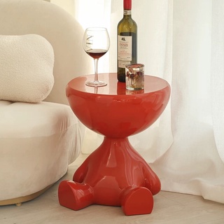 Bàn cafe mini hình động vật đặt cạnh sofa phong cách Bắc Âu