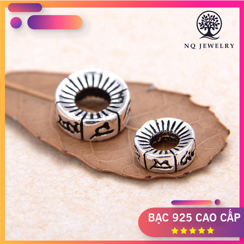 Charm bạc chặn hạt lục tự minh chú