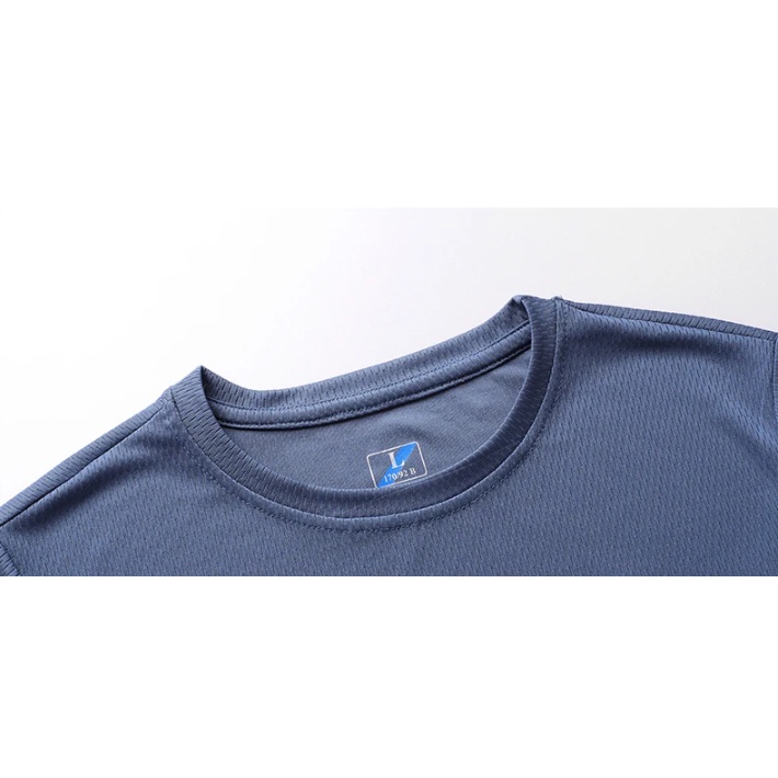 Áo Thun Tay Ngắn Cổ Tròn Dáng Rộng Phối Lưới Nhanh Khô Thời Trang Mùa Hè Mới Cho Nam