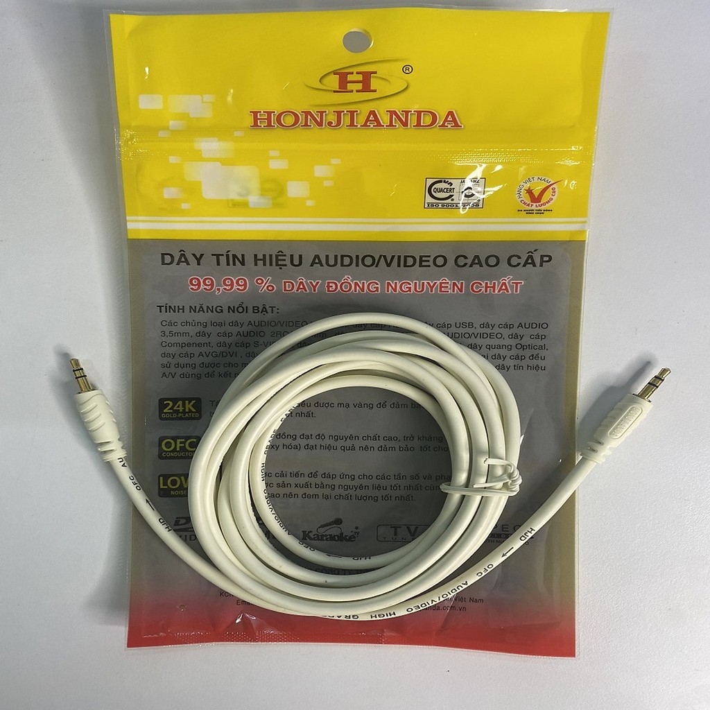 Dây 2 đầu 3.5 Ly 5m, ĐỒNG NGUYÊN CHẤT