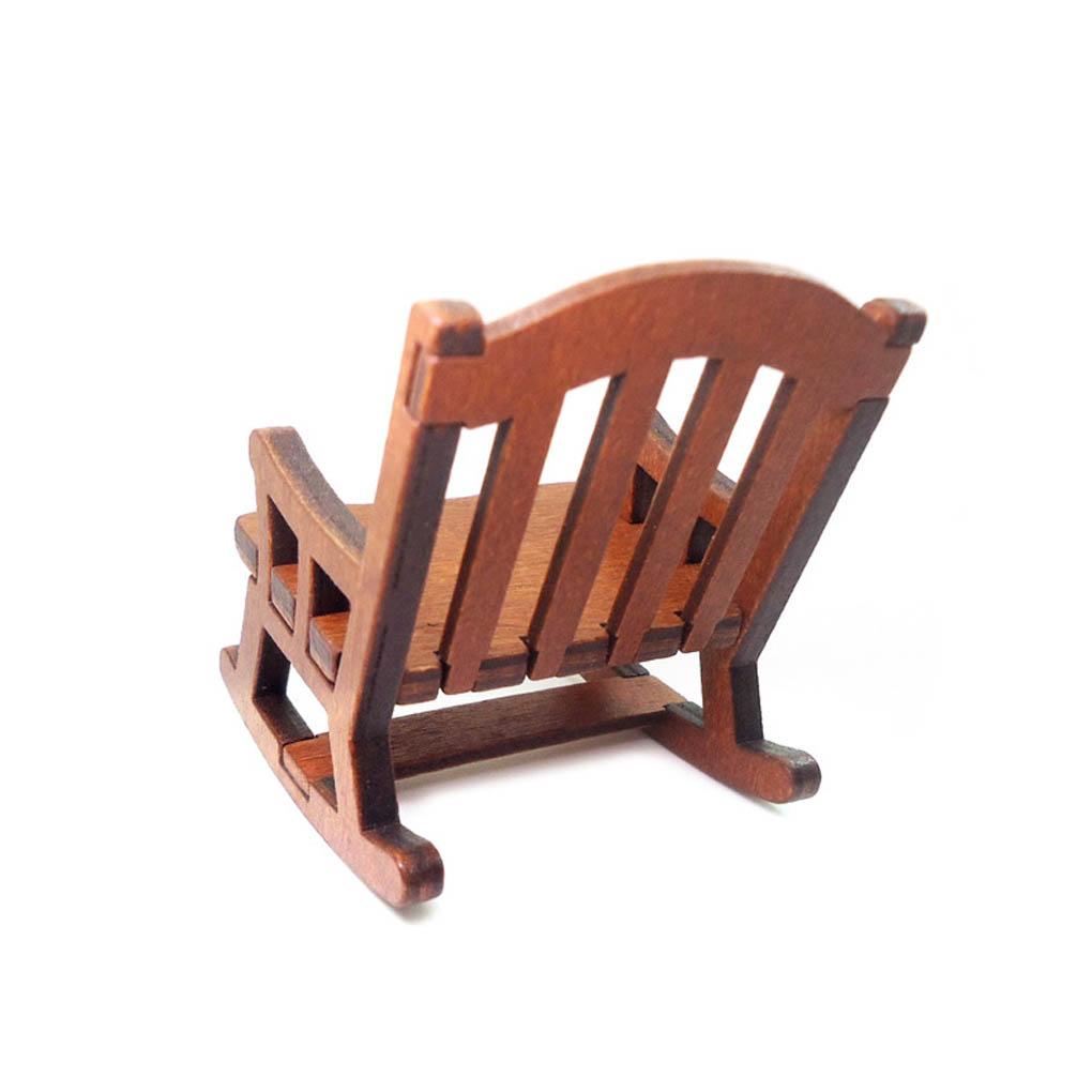 Đồ trang trí Ghế Bập Bênh Trang Trí Nhà Búp Bê Tỉ Lệ 1: 12