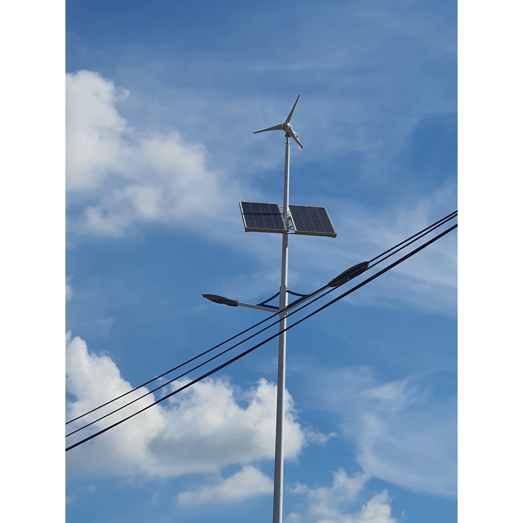 Đèn đường năng lượng kết hợp gió và solar 100w