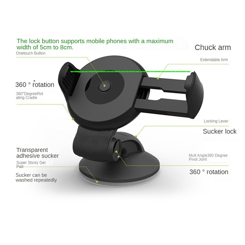 Giá đỡ điện thoại VIRWIR gắn kính chắn gió ô tô