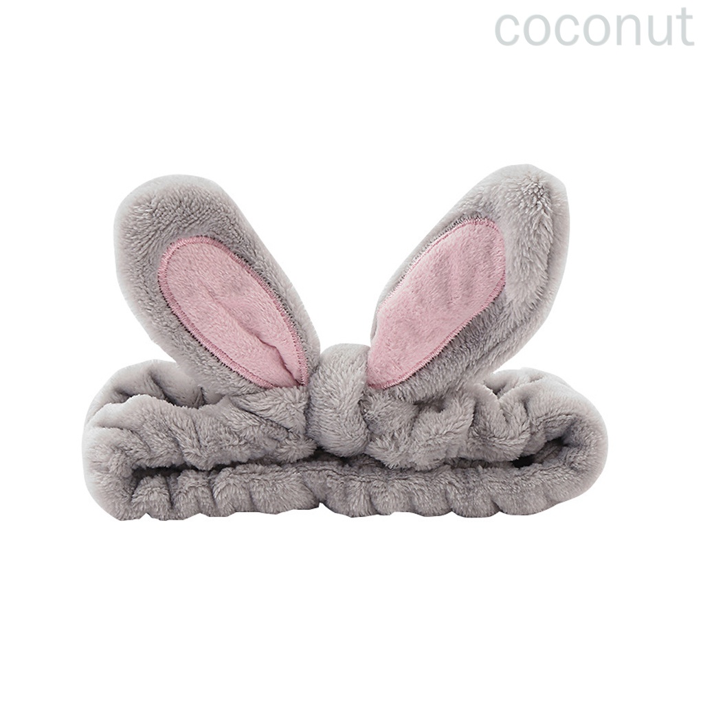 Băng đô vải flannel co giãn họa tiết hoạt hình dễ thương cho nữ