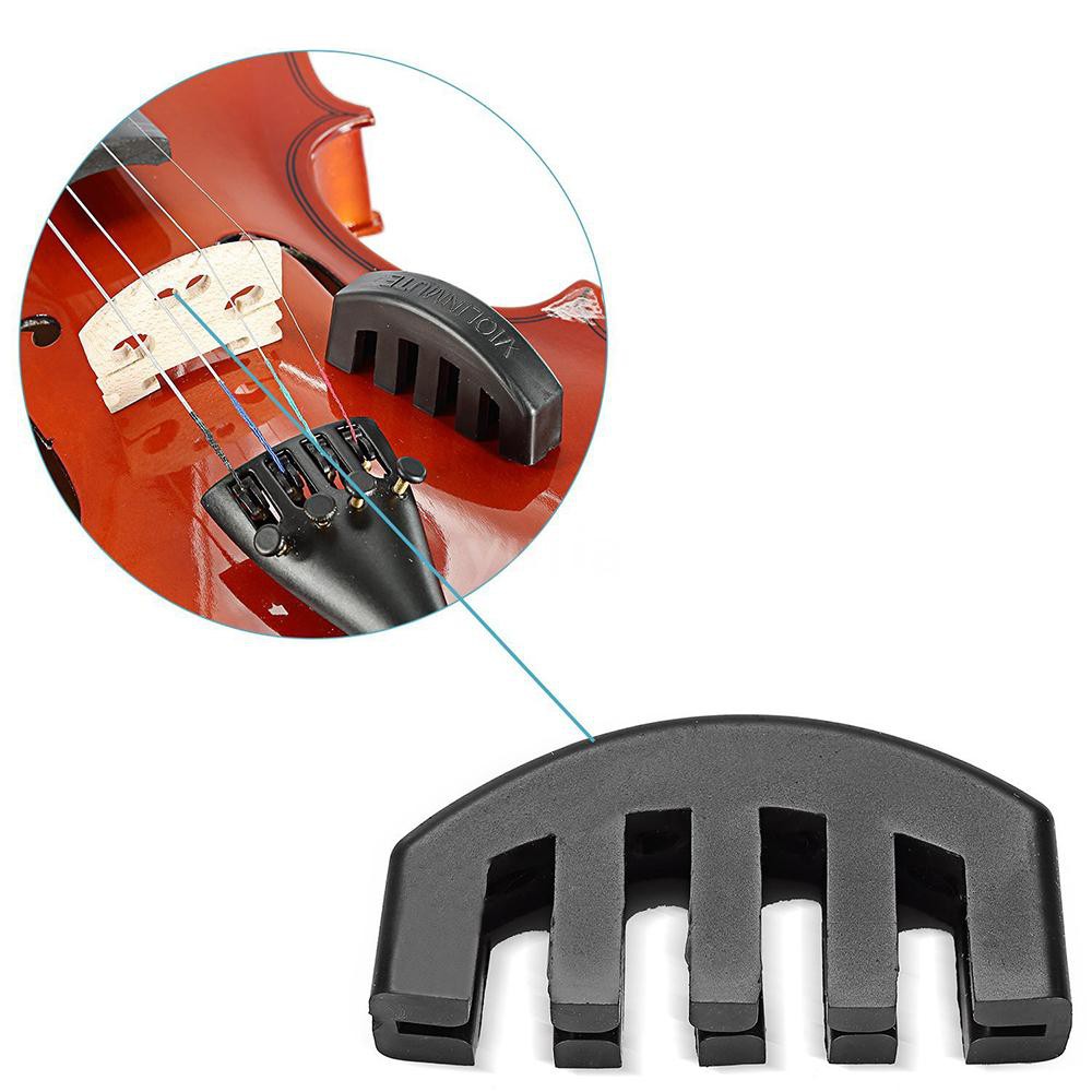 Bộ giảm thanh Fiddle bằng cao su hỗ trợ luyện tập đàn Violin 4/4 với 5 răng kẹp tiện dụng