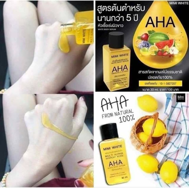 Serum Huyết Thanh AHA Dưỡng Trắng Toàn Thân, Chính Hãng Thái